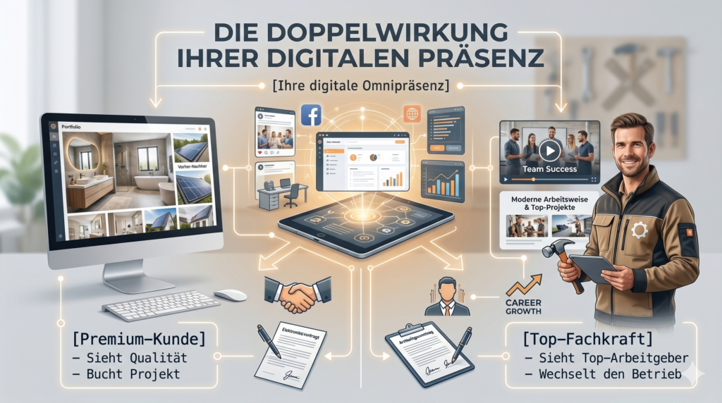 Digitale und maßgeschneiderte Marketinglösungen für Handwerksbetriebe rund ums Haus zur profitablen Auftragsgewinnung.
